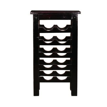 27"" Black Sunset Trading Cottage Wine Rack | Walmart (US)