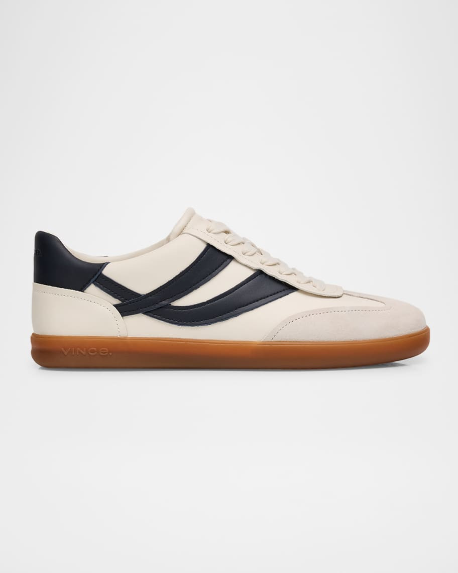 Oasis Mixed Leather Retro Sneakers | Neiman Marcus