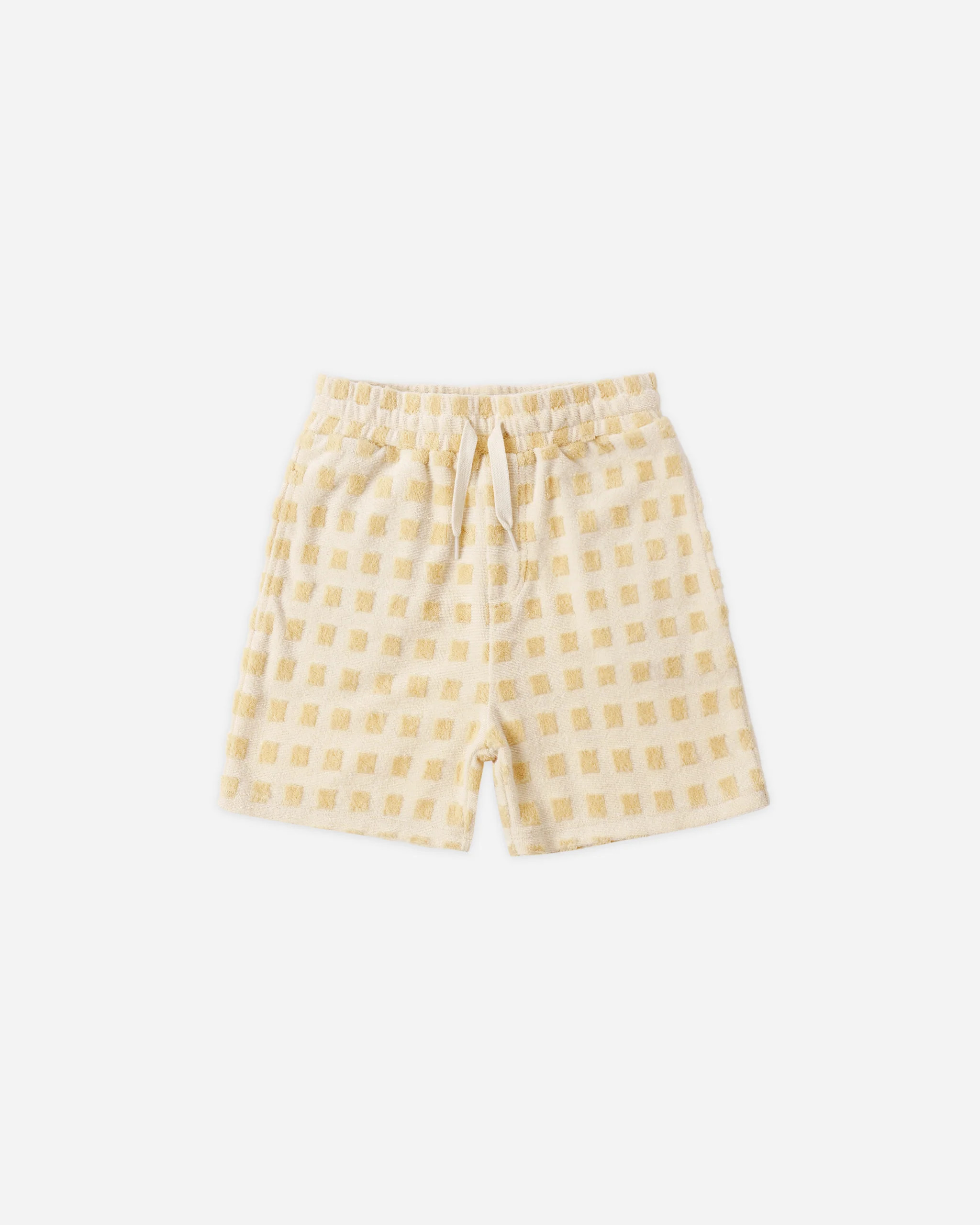 Terry Boys Short Butterscotch Grid | Rylee + Cru