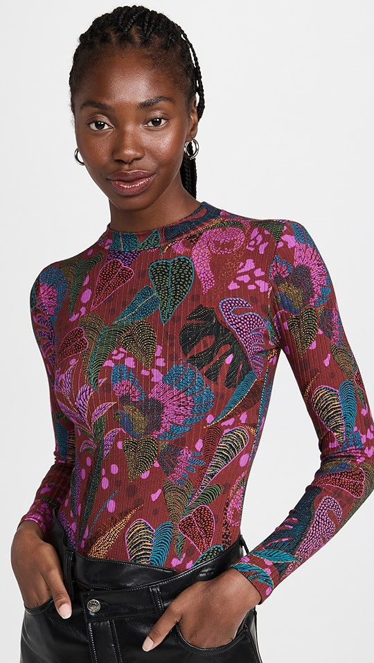 FARM Rio Dotted Forest Red Bodysuit | SHOPBOP | Shopbop