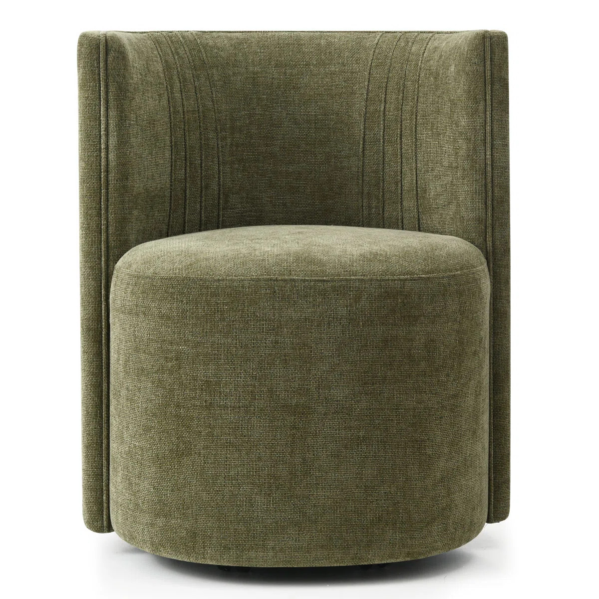 Upholstered Barrel Back Office Chair with Rolling Casters for Home Office | Wayfair North America