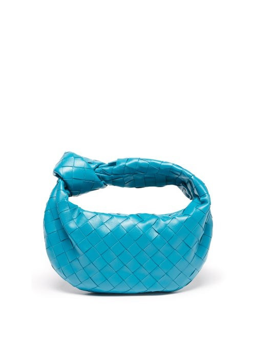 Bottega Veneta - Jodie Mini Intrecciato-leather Bag - Womens - Blue | Matches (US)