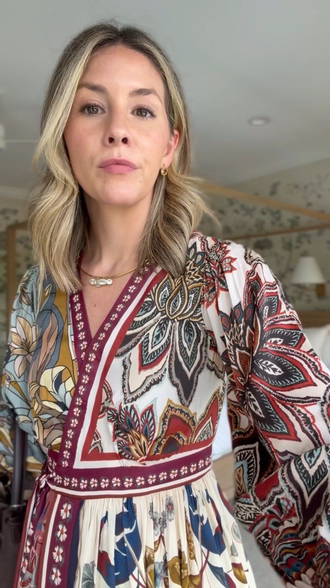 this dress is such a fun fall find. i love the mix of prints + rich colors, and the wrap-style shape makes it feel really flattering without being too fussy. easy with boots or a simple heel, and such a good option for dinner, family photos, or any fall plans where you want something a little more special. wearing an xs but need a small!  

 #LTKSeasonal