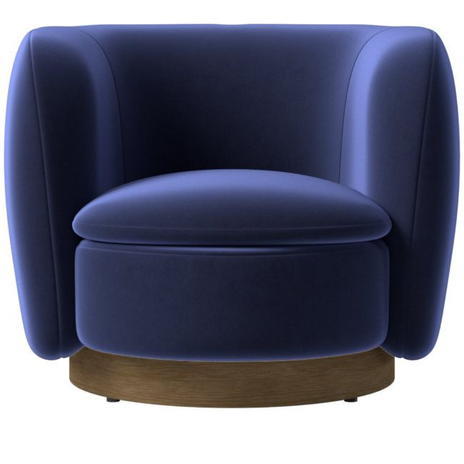 Muir Swivel Chair in Eclipse Luca velvet