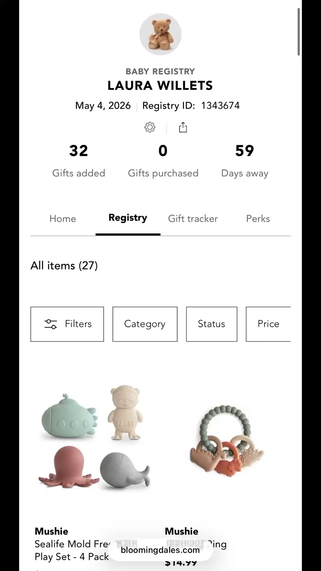 My baby shower registry has all the essentials to welcome my sweet girl! I loved @Bloomingdale's US guides and inspirations page, especially on how to choose the right stroller because I was lost! #bloomiespartner  