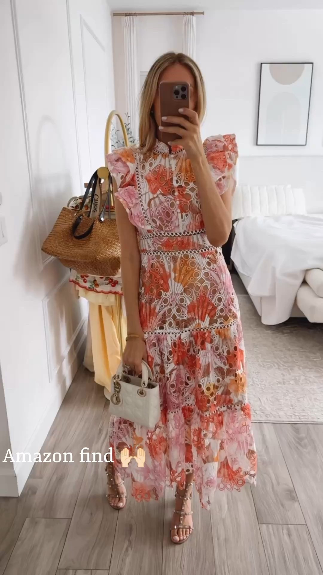 Amazon floral dress . Gorgeous find!!! I love the floral and all the feminine touch 
Runs tts , wearing a size small 
I am 5’9” for your reference 




#LTKStyleTip #LTKU #LTKSeasonal