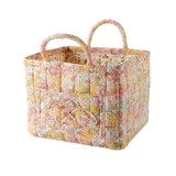 Boho Fabric Storage Basket with Handles, Large Capacity Foldable Floral Organizer for Clothes and... | Walmart (US)