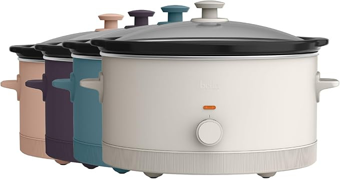 bella 6.0 Qt Manual Slow Cooker, Ceramic Nonstick Coating, 3 Temperature Settings, Dishwasher Saf... | Amazon (US)