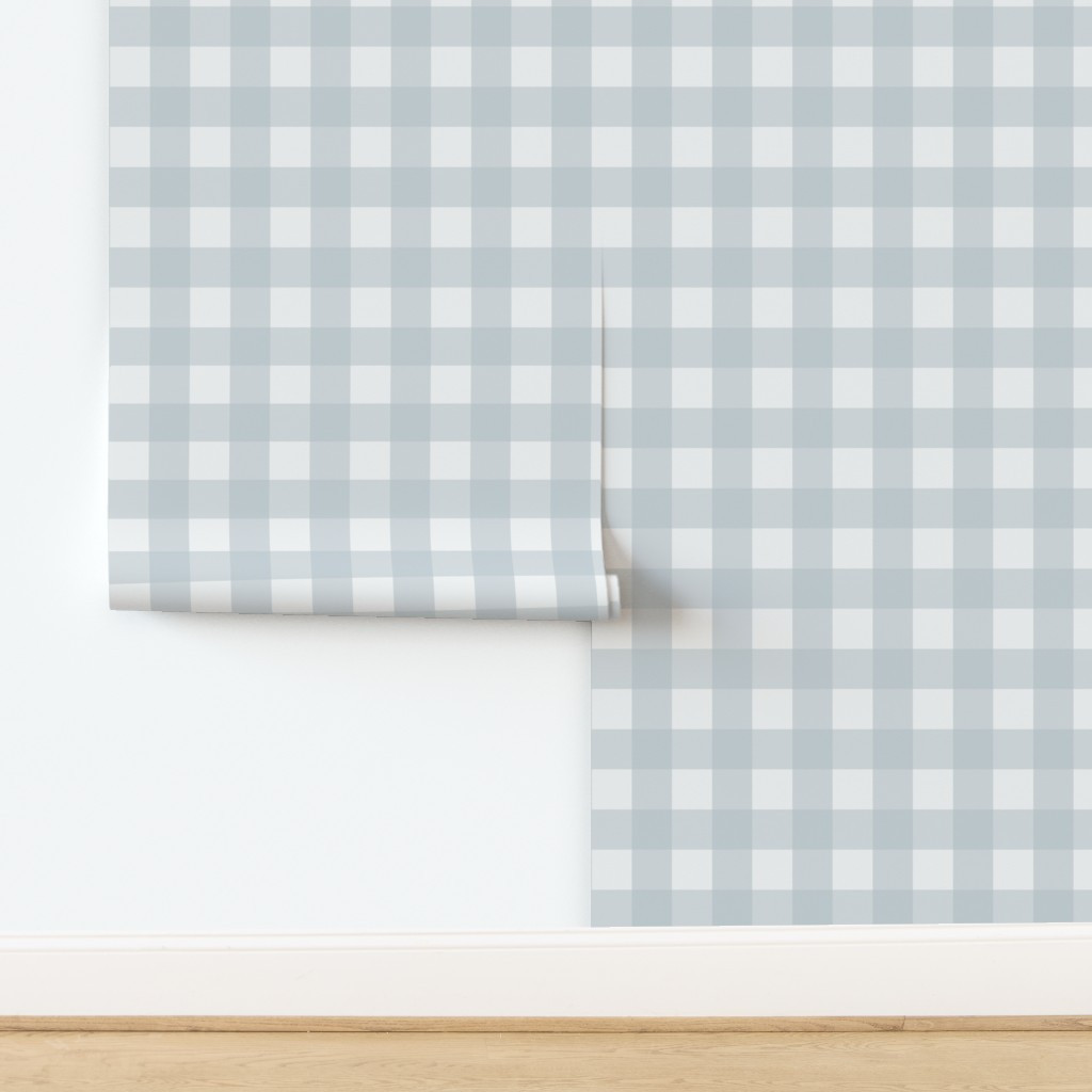 Buffalo Check in Light Blue Wallpaper | Spoonflower | Spoonflower