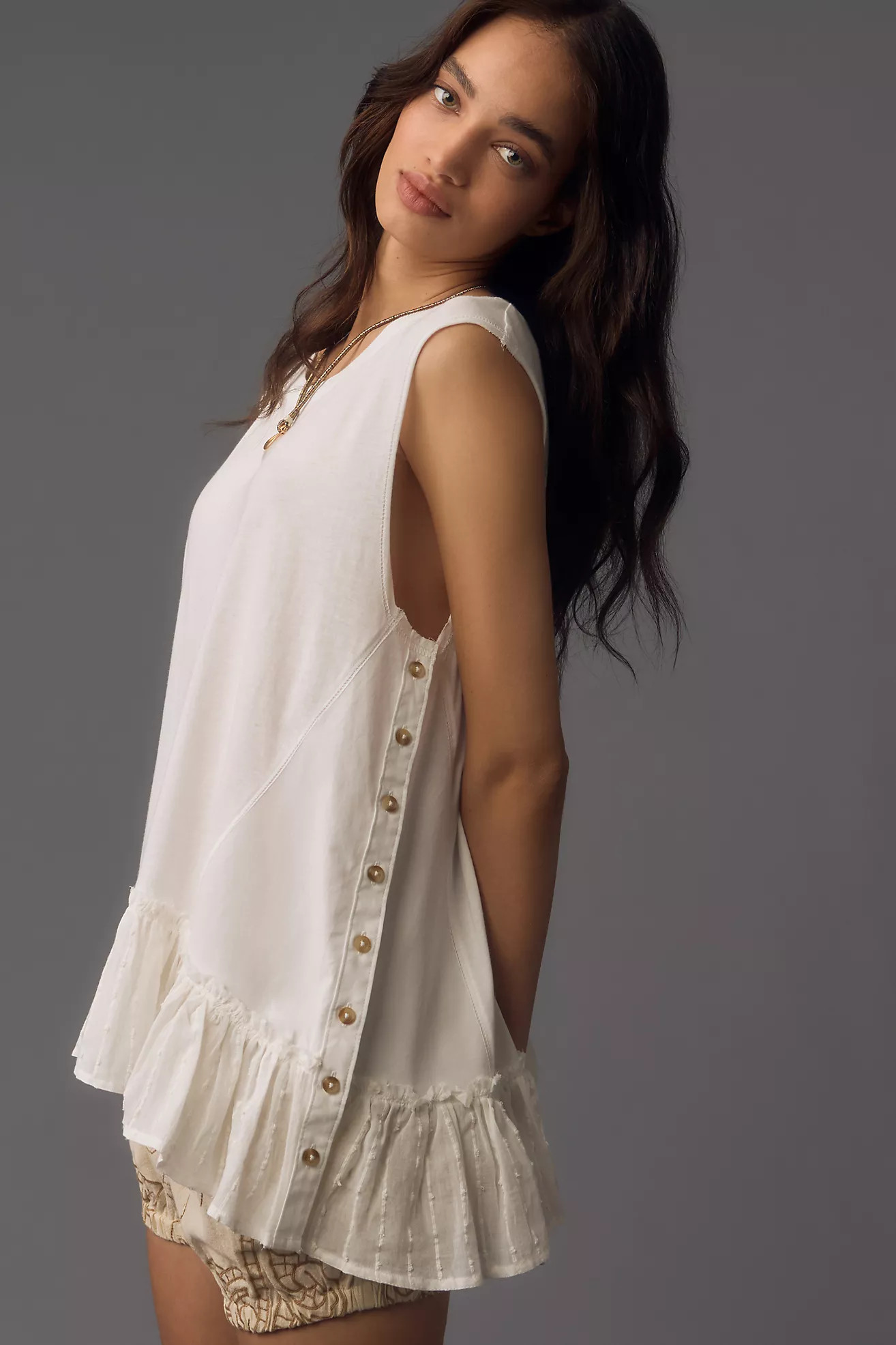 Pilcro Babydoll Muscle Tank | Anthropologie (US)