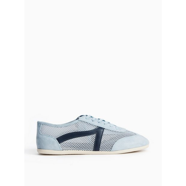 Blue Mesh Detail Low Profile Trainers 6 | Tu Clothing