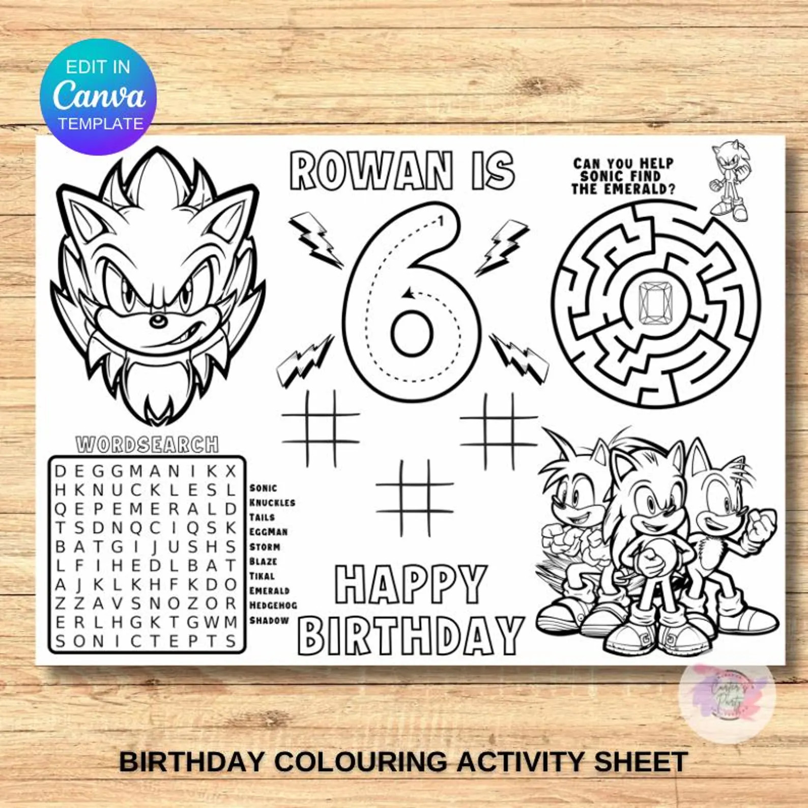 Kids Birthday Coloring Page: Custom Activity Placemat (digital Download) - Etsy | Etsy (US)