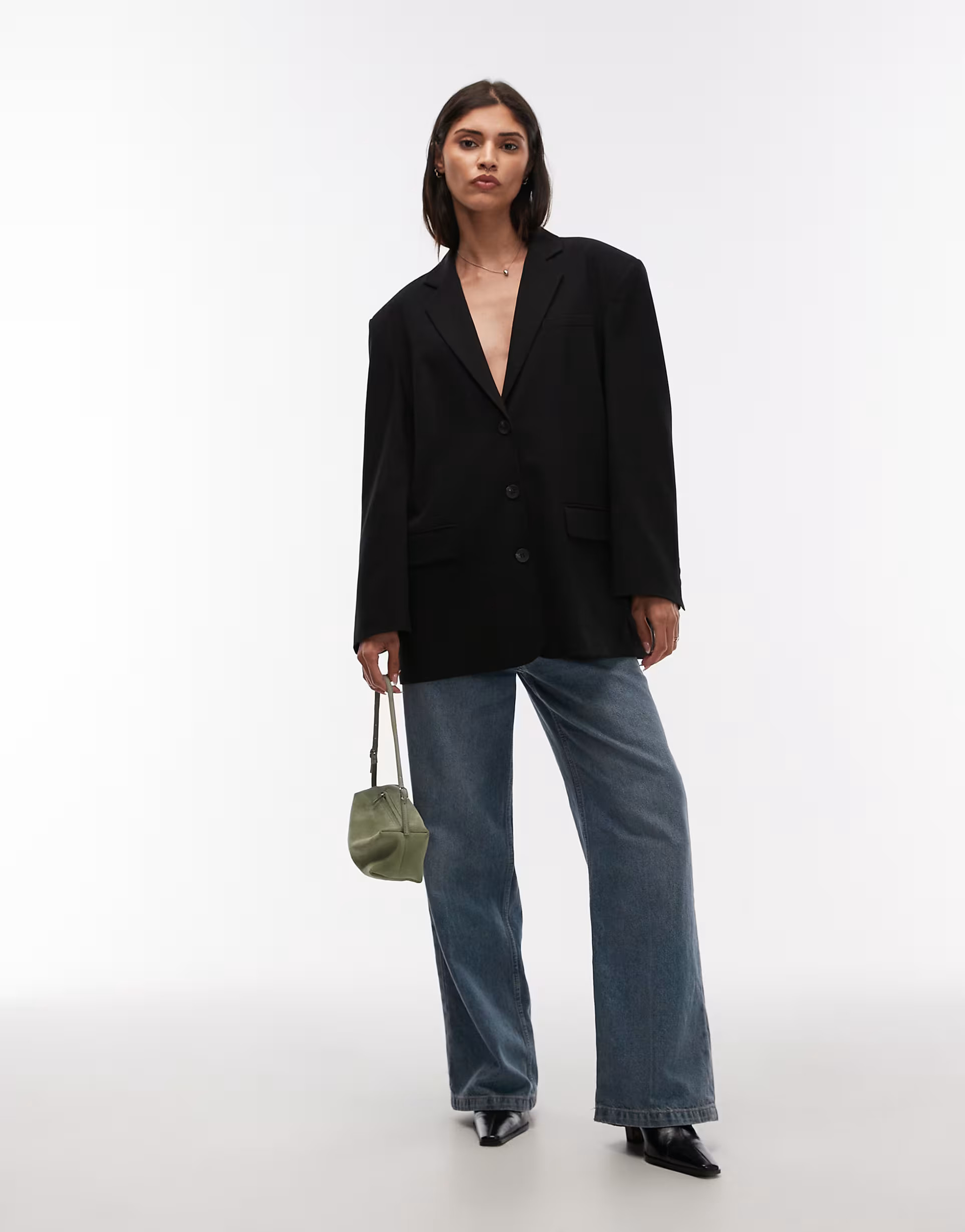 ASOS DESIGN oversized single breasted blazer in black | ASOS (Global)