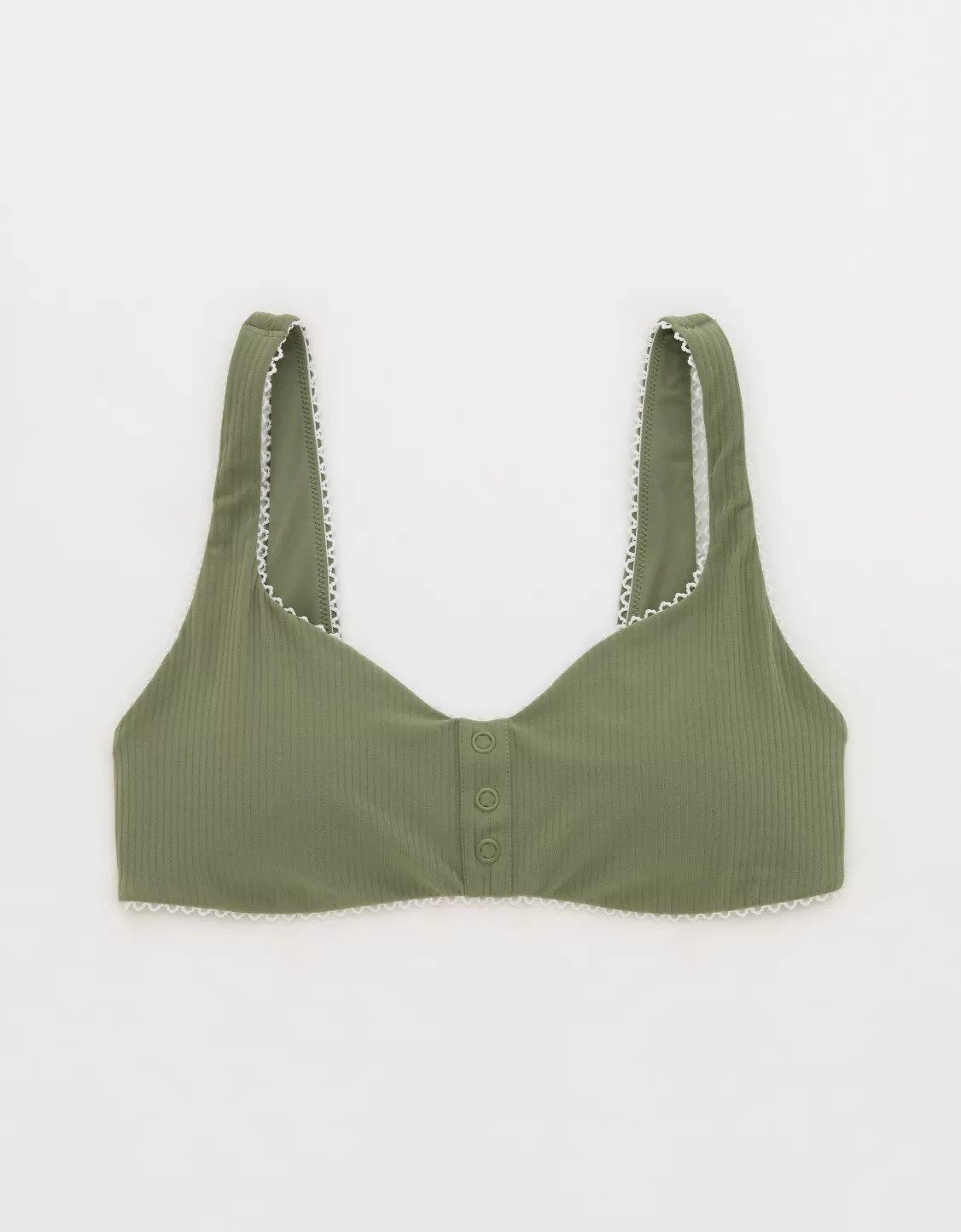 OFFLINE By Aerie Real Me XTRA Rib Picot Sports Bra | Aerie
