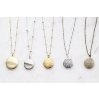 Small Round Locket Necklaces Are So Popular. Long Chain The Perfect Gift This Season | Etsy (US)