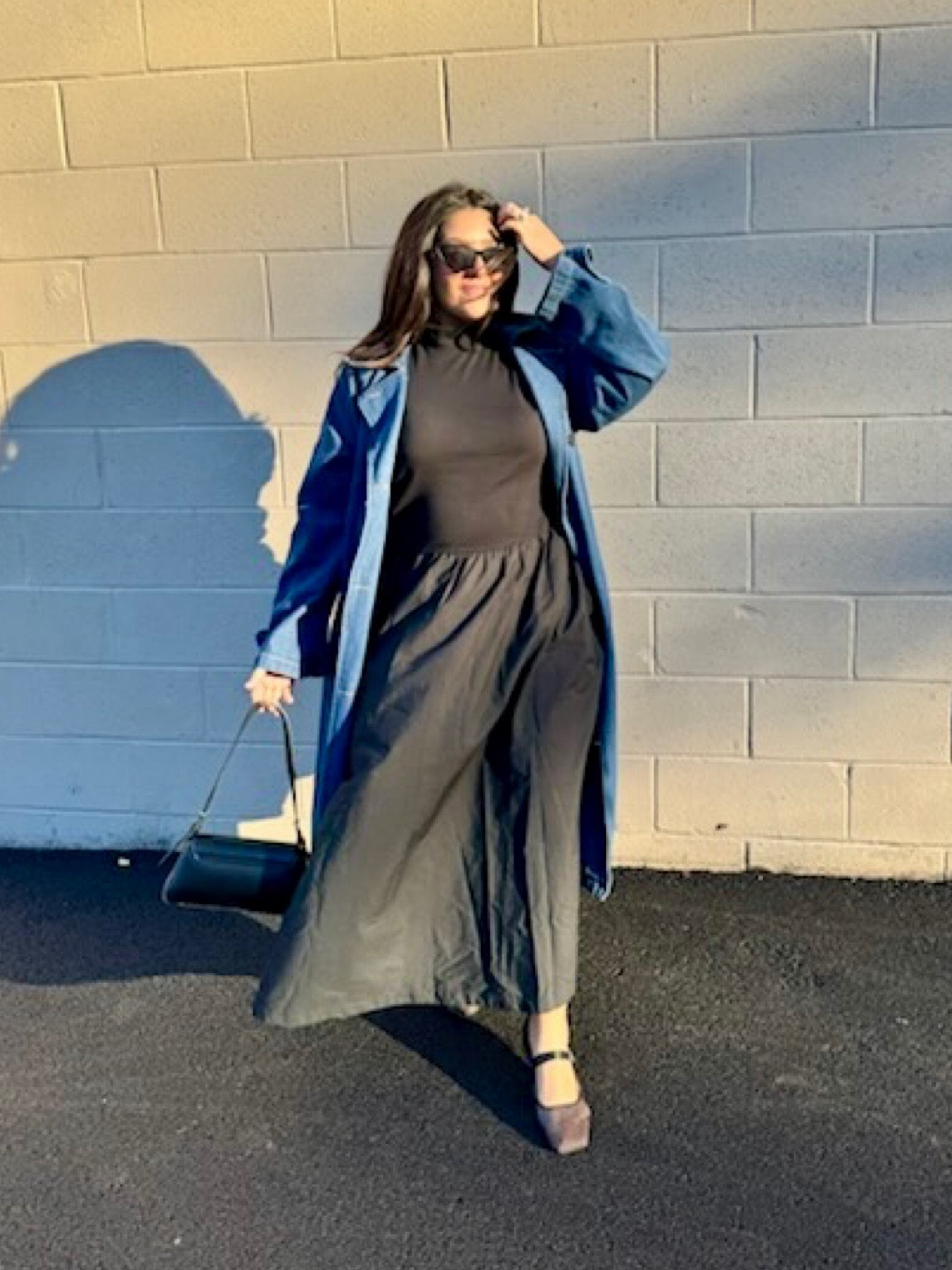 Friendsgiving / Thanksgiving outfit that’s chic and comfortable ✅

♟️I’ve never had more comfortable flats! I walk all over the city in them (*they run half a size big)
♟️Dress & jacket are TTS 
♟️I would style this dress with the linked sweater and boots for the holidays when it gets a little colder!  

#LTKSeasonal #LTKMidsize #LTKPlusSize