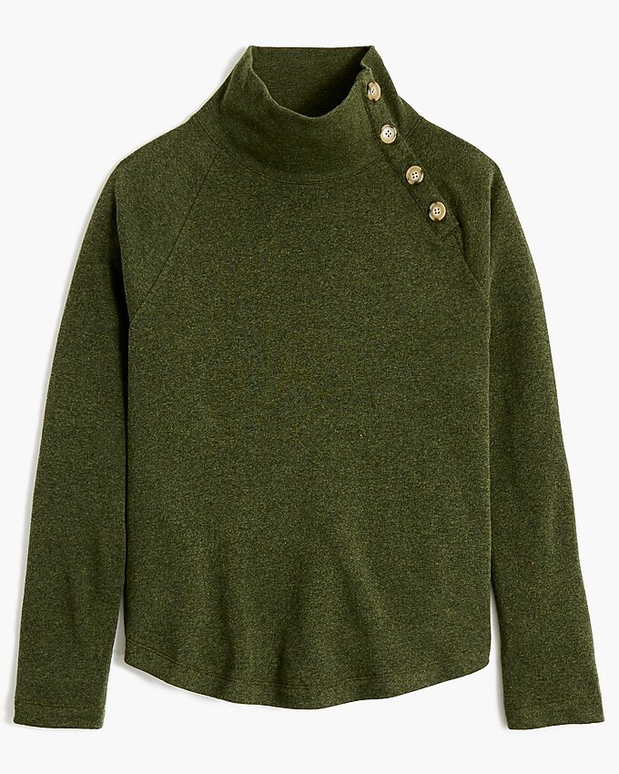 Wide button-collar pullover sweatshirt | J.Crew Factory