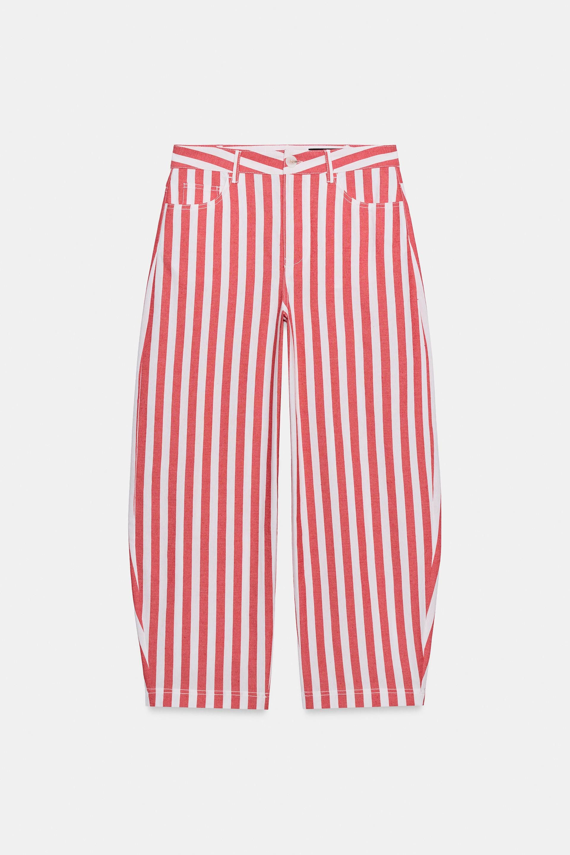 ZW COLLECTION STRIPED TAPERED JEANS | Zara US