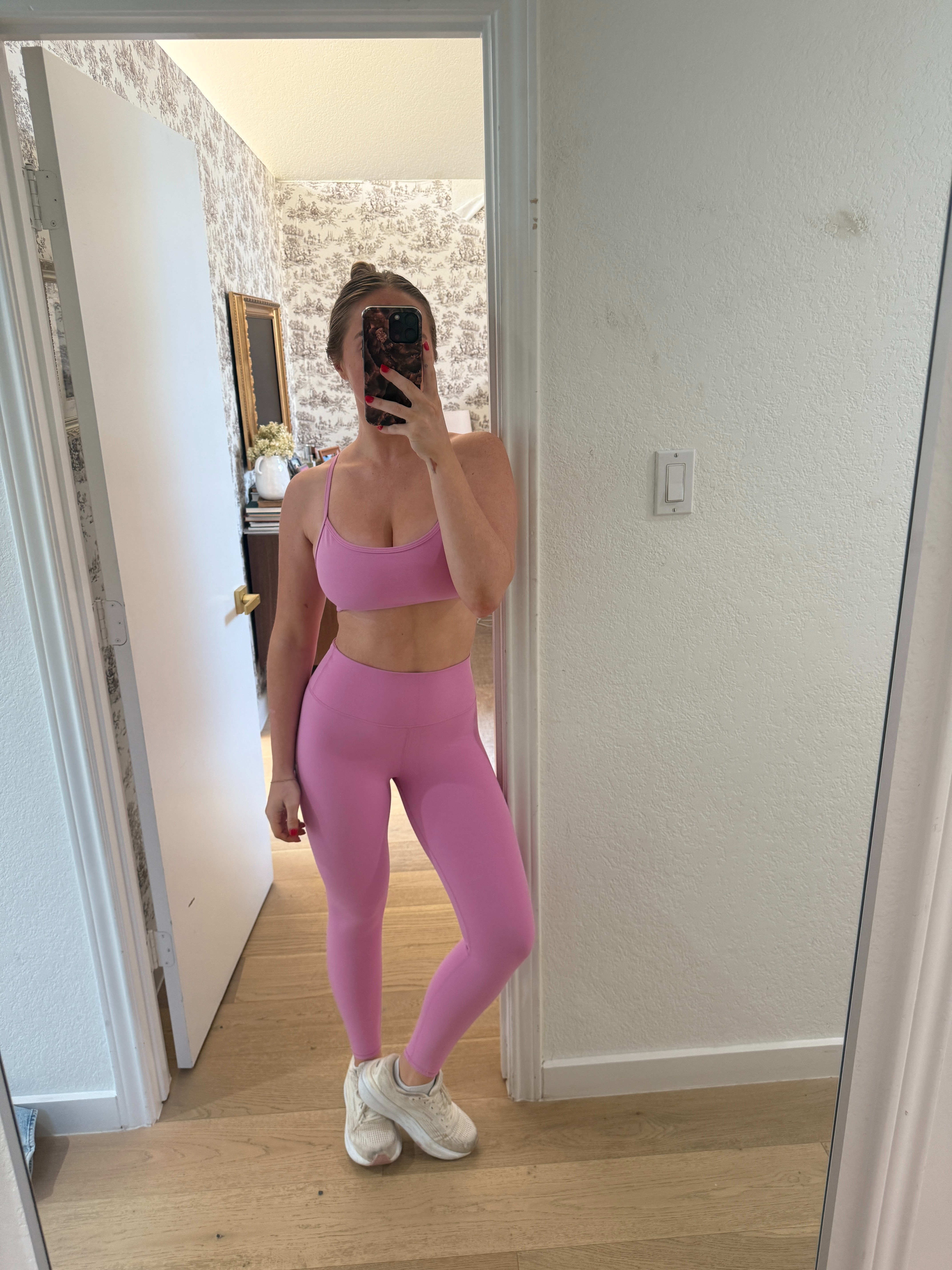 Nothing beats a cute pink activewear set! 💞💓💘 My leggings are almost sold out so I also linked other pink workout sets. 

 #LTKActive #LTKStyleTip #LTKShoeCrush