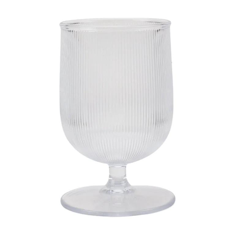 Better Homes and Gardens 12-Ounce Clear Tritan Ribbed Goblet | Walmart (US)