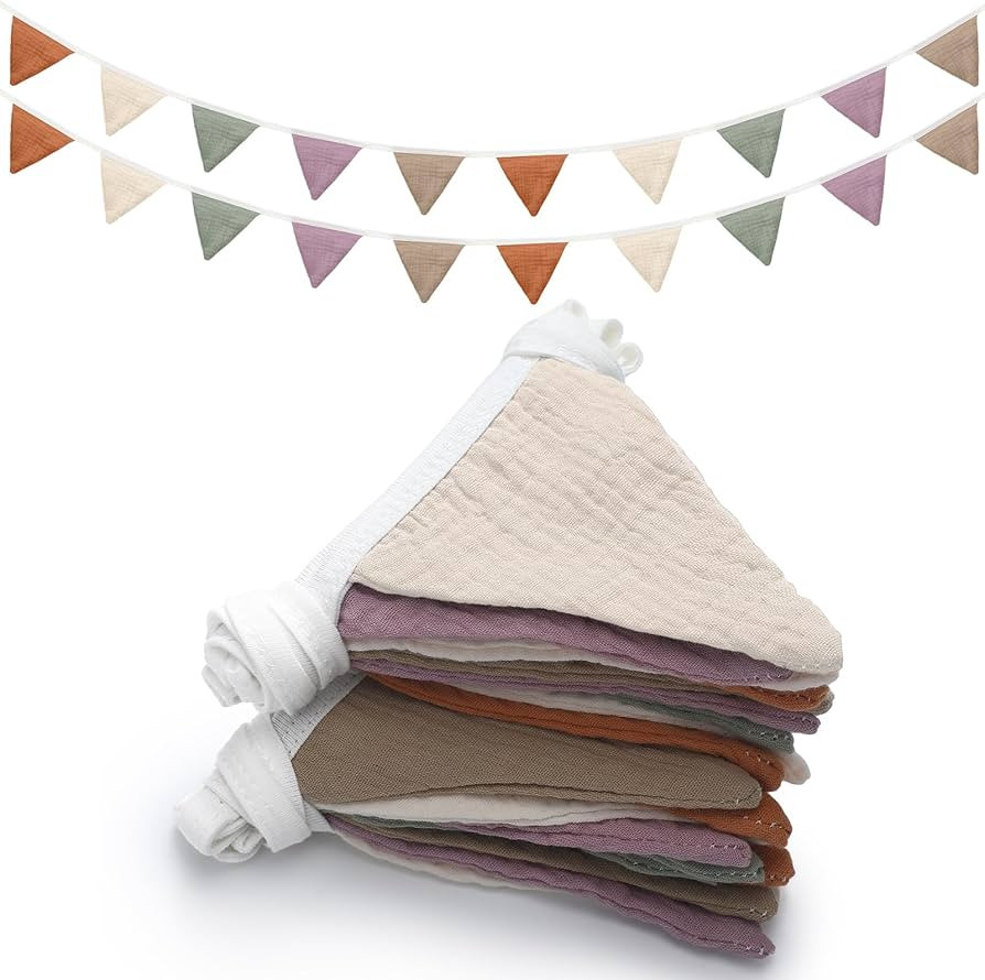 Oudain 2 Pcs Pennant Banner Flags Nursery Garland Triangle Bunting Flags Playroom Wall Decor Bann... | Amazon (US)