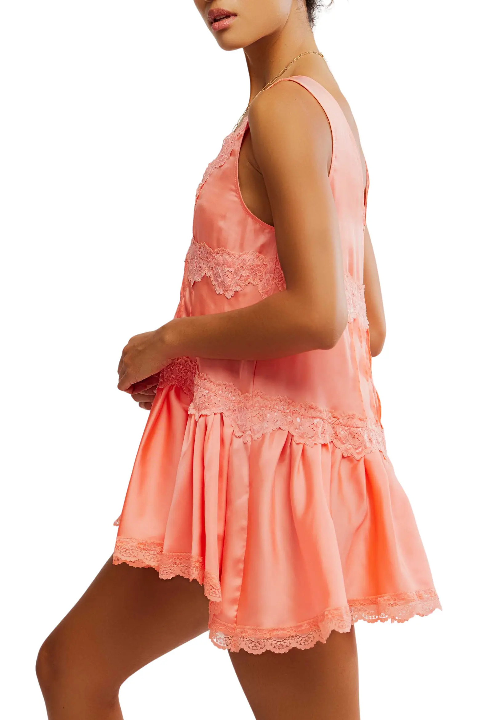 Lace Trim Satin Mini Slipdress (Women) | Nordstromrack | Nordstrom Rack