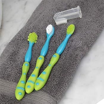 Dr. Talbot's Oral Care Set with Stand; 4-Stage System with 1 Silicone Finger Massager, 2 Massaging B | Amazon (US)