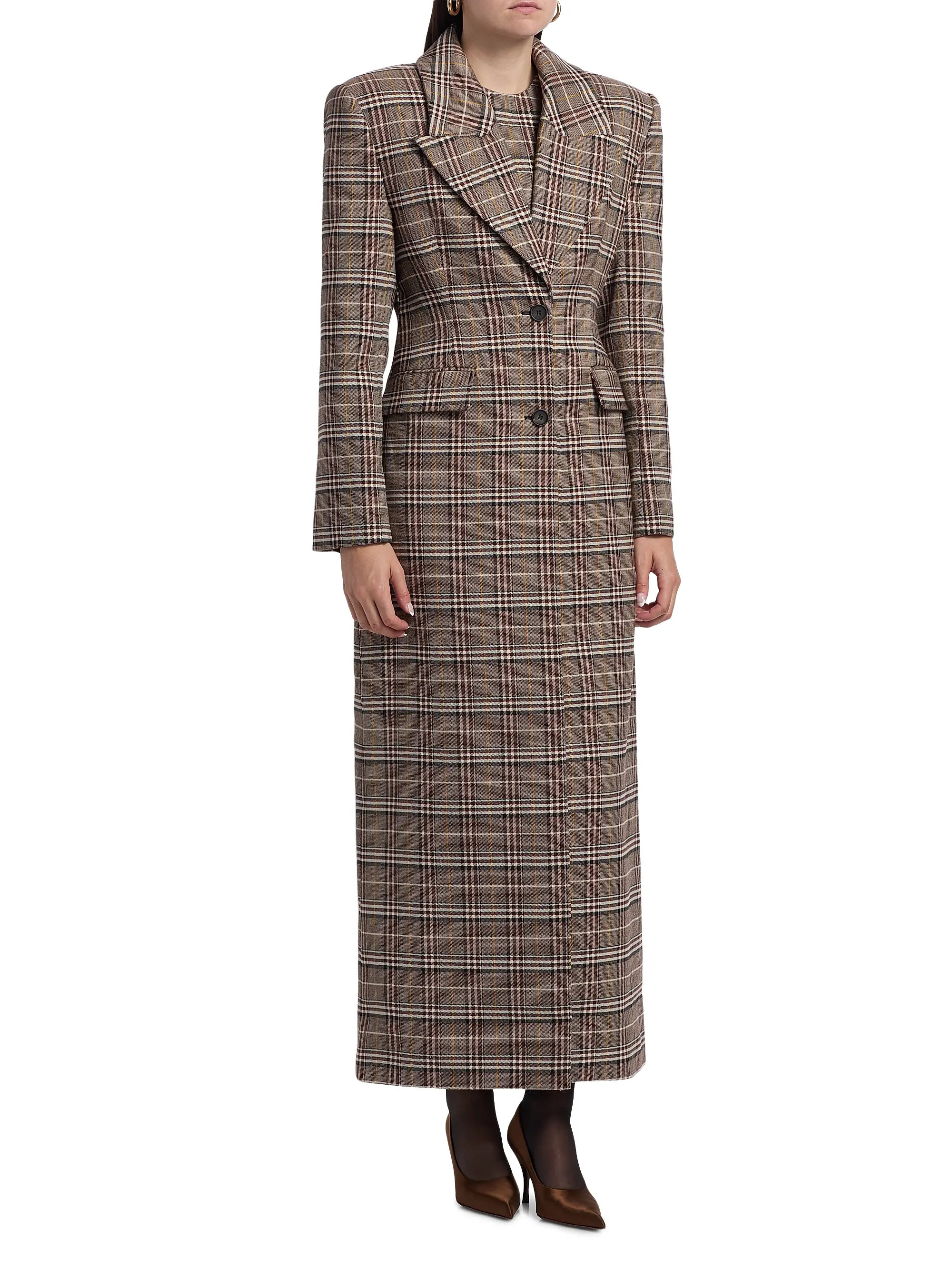 Sandrine Plaid Coat | Saks Fifth Avenue