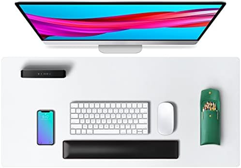 Leather Desk Pad Protector,Mouse Pad,Office Desk Mat, Non-Slip PU Leather Desk Blotter,Laptop Des... | Amazon (US)