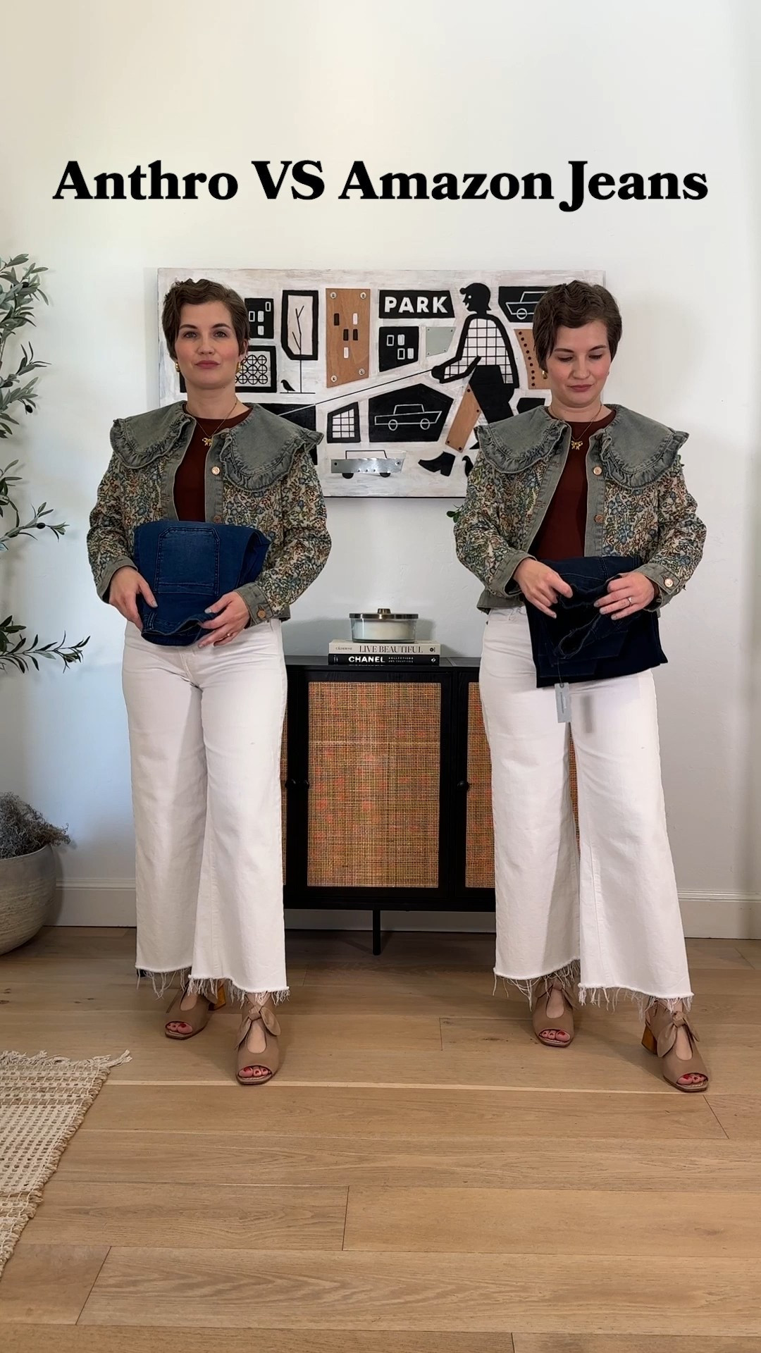 Amazon vs anthro jeans- which would you choose?? 

#LTKSeasonal #LTKSaleAlert #LTKFindsUnder100