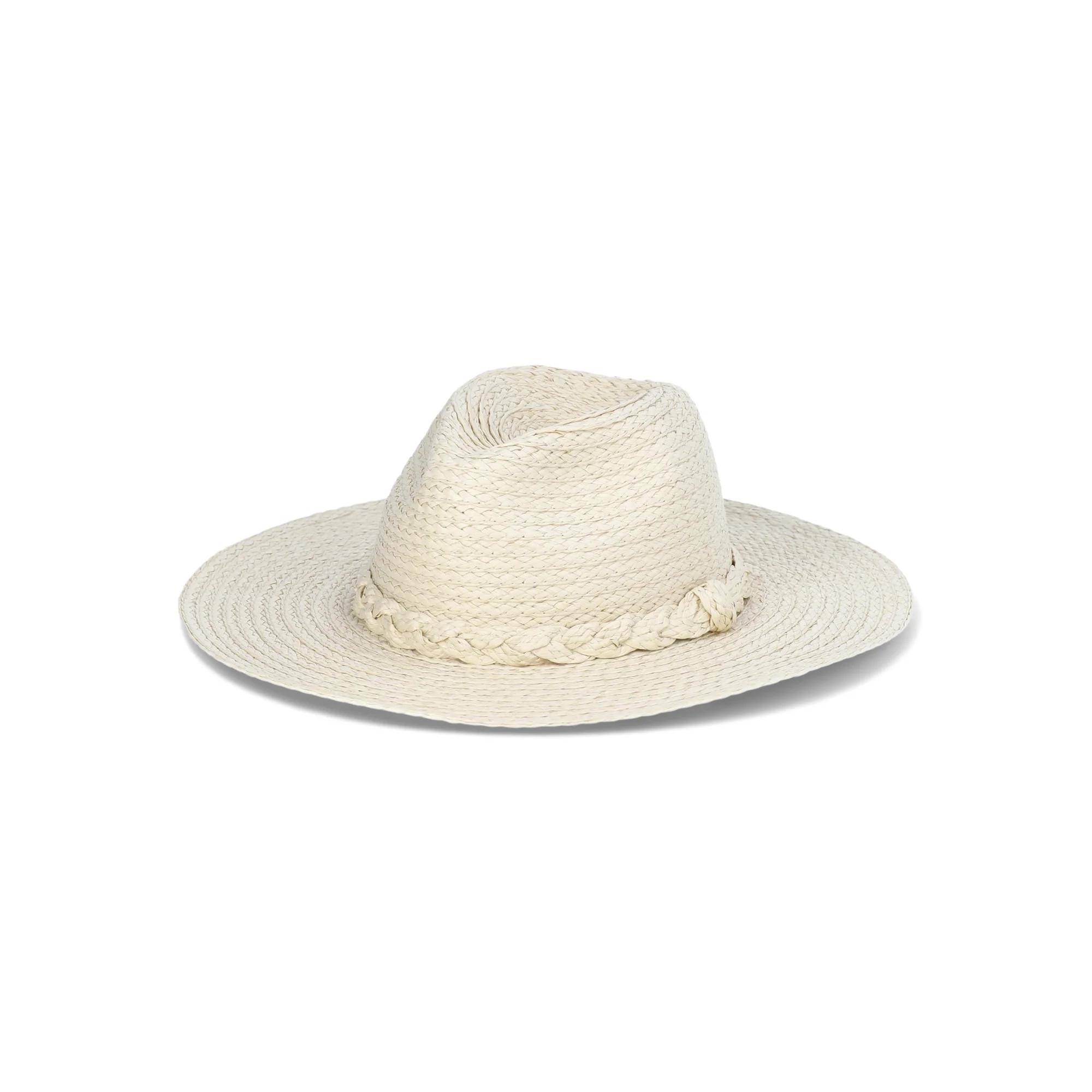 Time and Tru Women’s Braided Woven Straw Fedora Hat | Walmart (US)