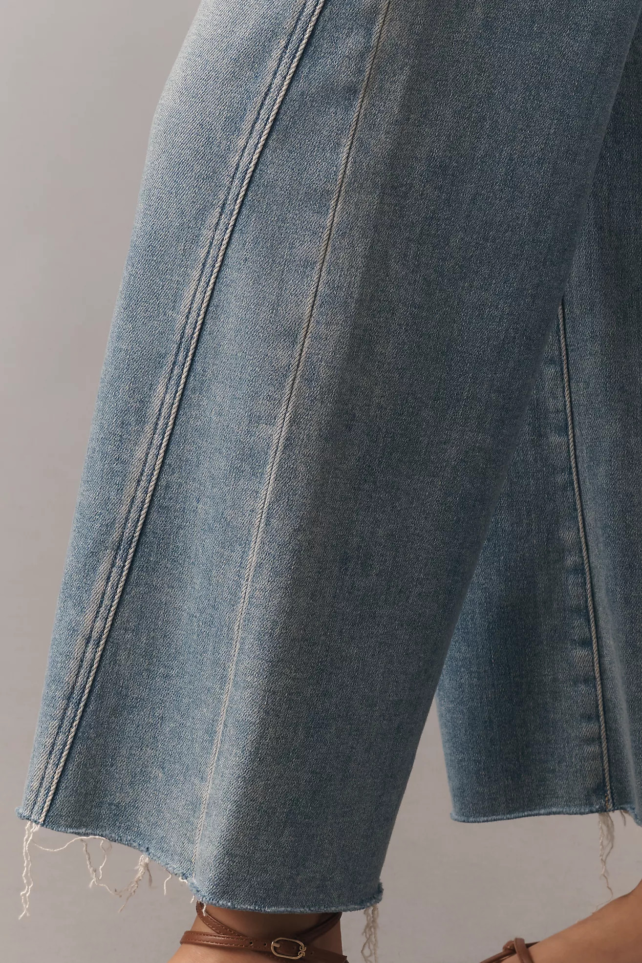 PAIGE Anessa Panel High-Rise Crop Wide-Leg Jeans | Anthropologie (US)