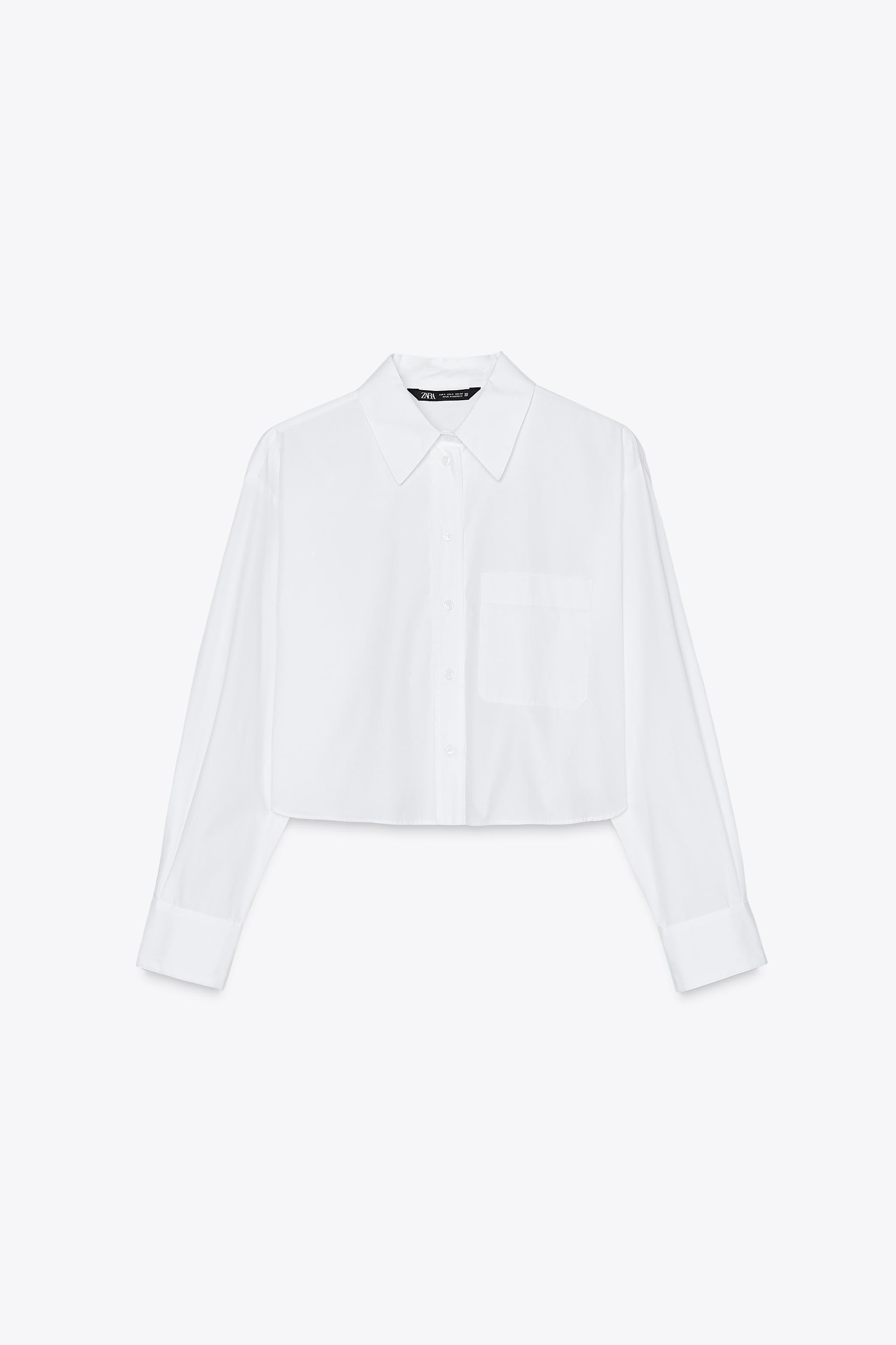 POPLIN CROPPED TOP | Zara US
