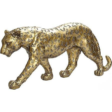 FJWYSANGU Abstract Leopard Statues Panther Sculpture Hand Craved Animal Resin Modern Home Decorat... | Amazon (US)