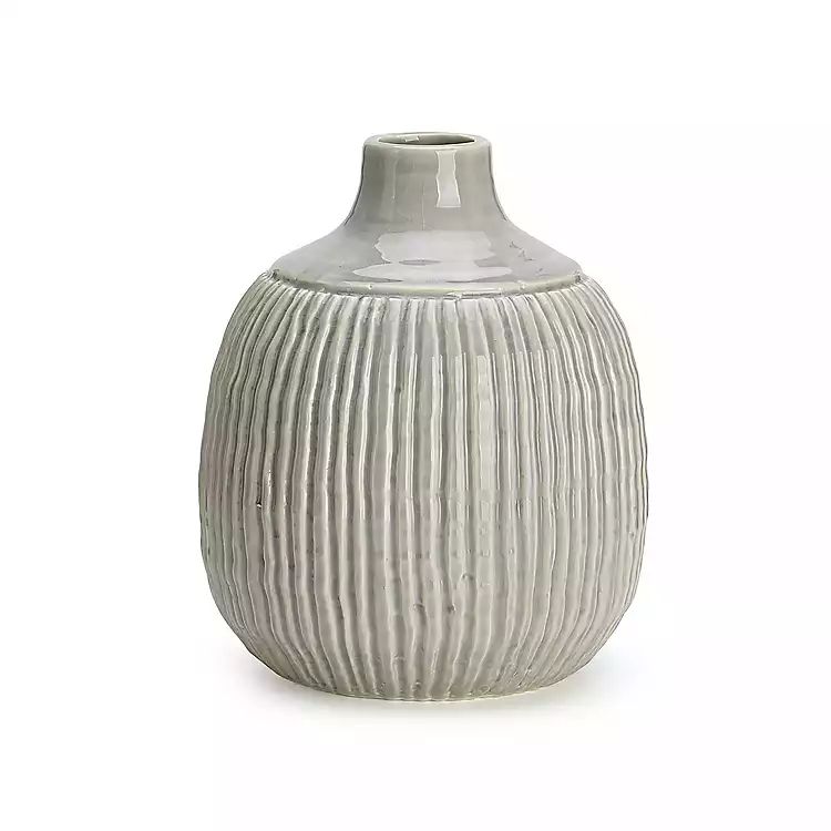 Natural Felicia Striped Vase | Kirkland's Home