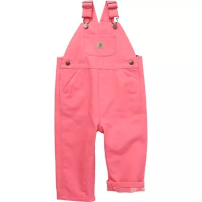 Carhartt Girls' Flannel-Lined Canvas Overalls | Tractor Supply