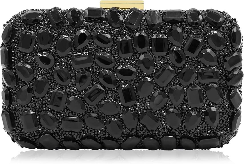 Milisente Clutch Purses For Women Crystal Clutches Evening Bags Gemstone Clutch Purse For Wedding... | Amazon (US)