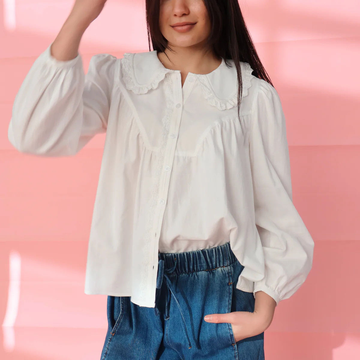 Everly White Blouse | Henly
