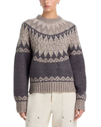 Lela Crewneck Raglan Patterned Pullover Sweater | Bloomingdale's (US)
