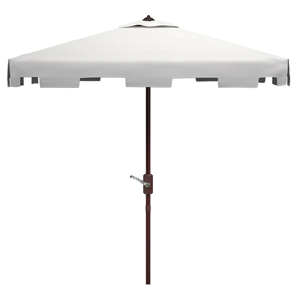 Lynette Modern Classic White Square Market Umbrella | Kathy Kuo Home