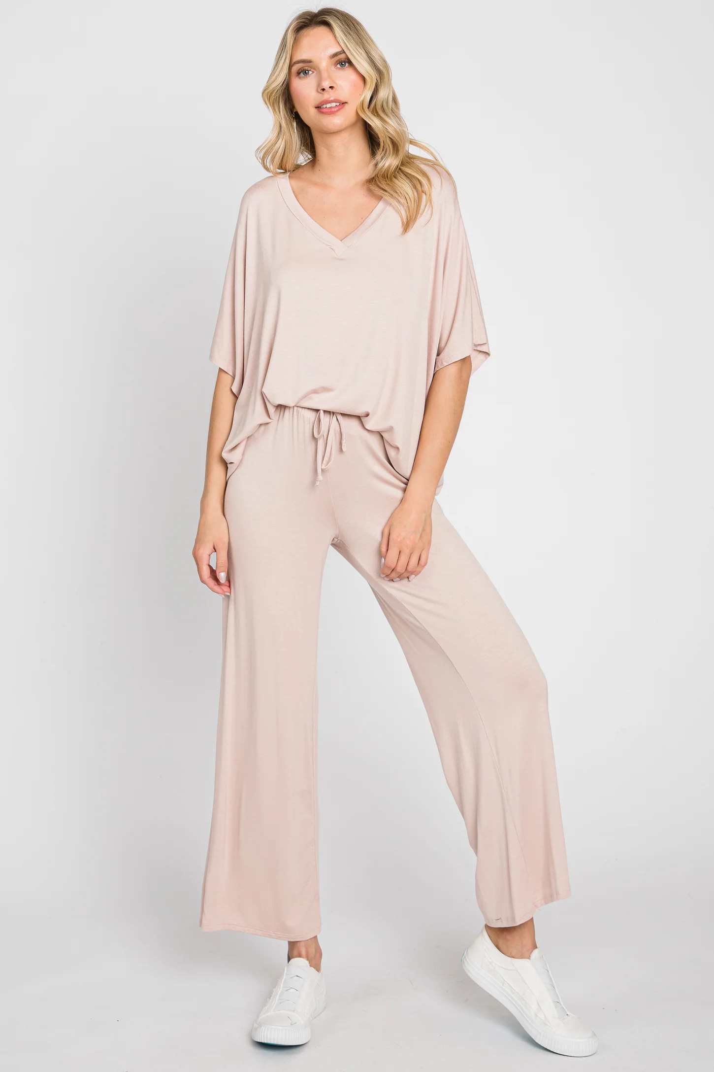 Light Pink Cropped Pant Set | PinkBlush Maternity