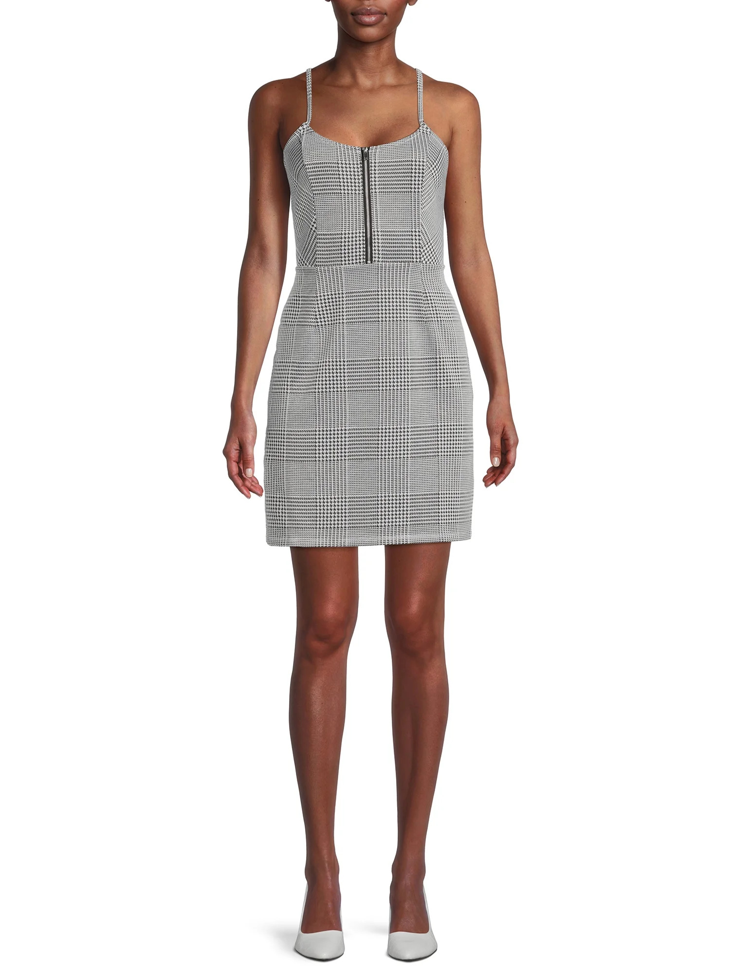 No Boundaries Juniors' Sleeveless Plaid Dress - Walmart.com | Walmart (US)