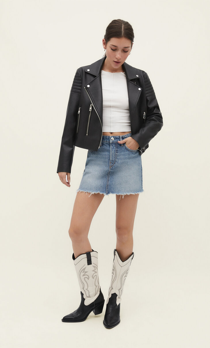 Giubbotto biker - Moda da donna | Stradivarius Italia | Stradivarius (IT)