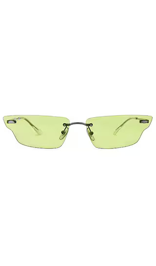 Anh Sunglasses in Gunmetal & Green | Revolve Clothing (Global)