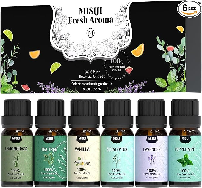 Essential Oils Set Top 6 Aromatherapy-Essential Oils for Diffuser for Home,Air Freshening Diffuse... | Amazon (US)