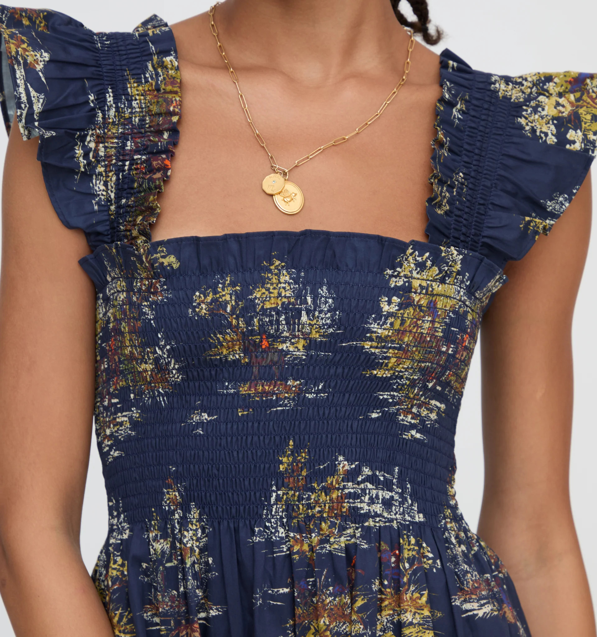 The Ellie Nap Dress - Moody Bird Brocade | Hill House Home US