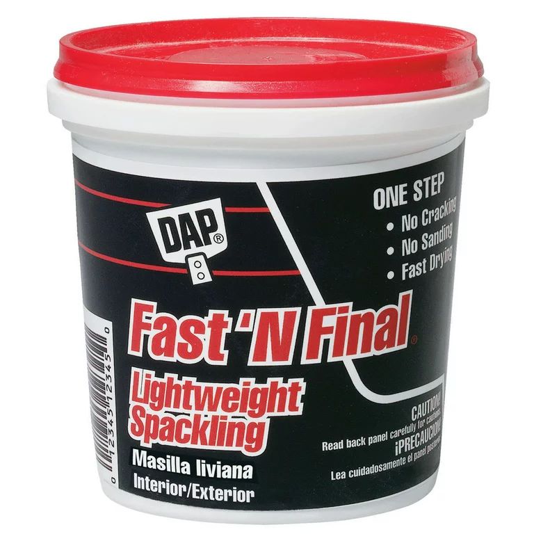 DAP Fast 'N Final Lightweight Spackling 16 oz Multi Surface Use | Walmart (US)