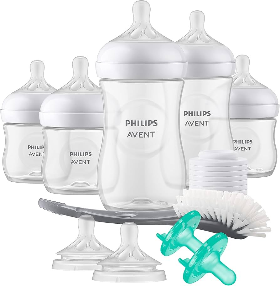 Philips AVENT Natural Baby Bottle with Natural Response Nipple, Newborn Baby Gift Set, SCD838/02 | Amazon (US)