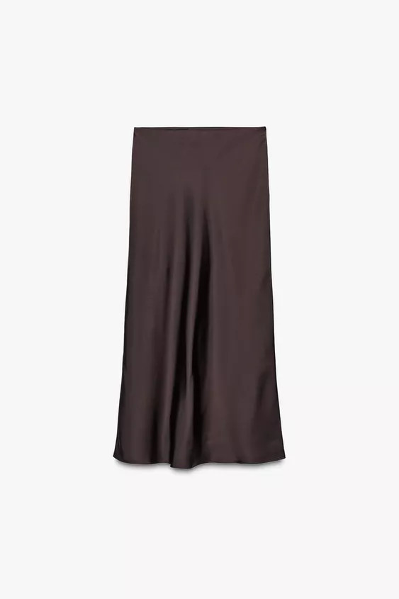 SATIN MIDI SKIRT | Zara UK