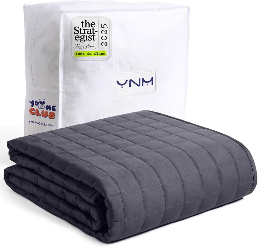 YnM 15lbs Weighted Blanket for Adults, Heavy Bed Throw Blanket with Cooling Glass Beads for All S... | Amazon (US)